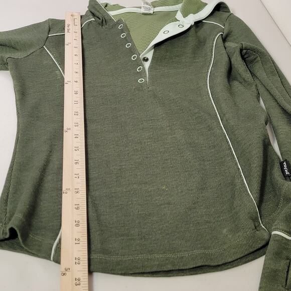 prAna Women's‎ 1/4 Button Up Henley Hoodie Size Small - Picture 10 of 10